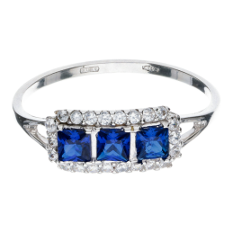 Anello con Zirconi Colorati...