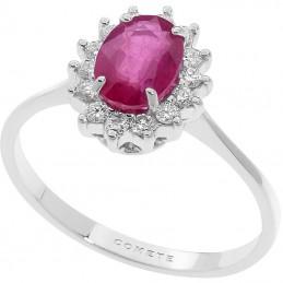 Anello Rubino Comete...