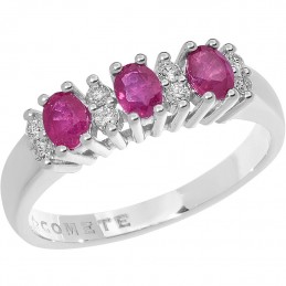 Anello Trilogy Rubino...