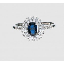 Anello con Zirconi Colorati...