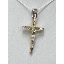 Ciondolo Croce in oro 18 KT...