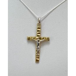 Ciondolo Croce in oro 18 KT...