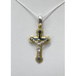 Ciondolo Croce in oro 18 KT...