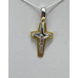 Ciondolo Croce in oro 18 KT...
