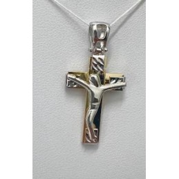Ciondolo Croce in oro 18 KT...