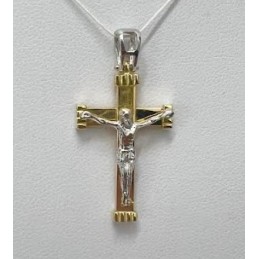 Ciondolo Croce in oro 18 KT...