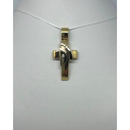 Ciondolo Croce in Oro 18 KT...